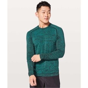 Lululemon Mens Metal Vent Tech Long Sleeve Top Green/Black Size Large